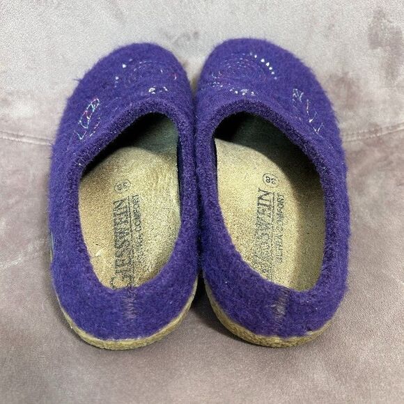Giesswein Women's Wool Slip On Slippers EUR 38 US 8 Purple Floral - Picture 4 of 10
